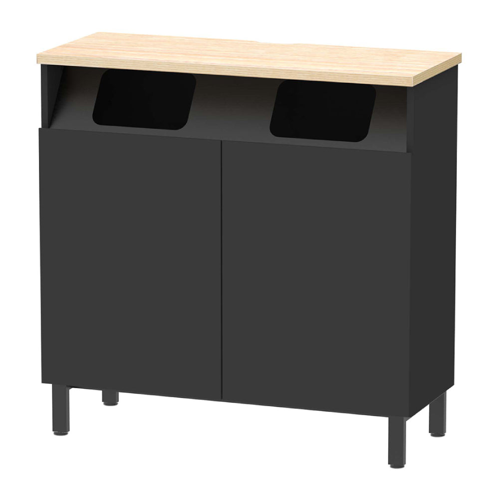 収納カウンター ゴミ箱 ナチュラル天板