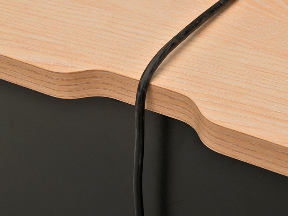 配線切り欠け ケーブル用 ナチュラル天板