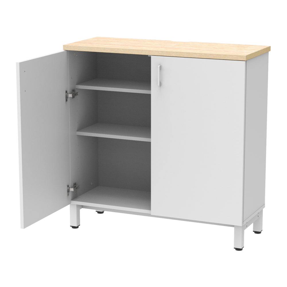 可動棚 カウンター 脚付き ホワイト