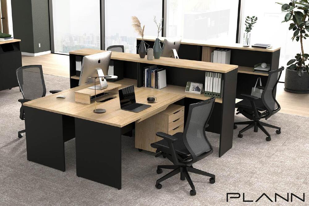 オフィス家具 木製デスク 組み合わせ可能