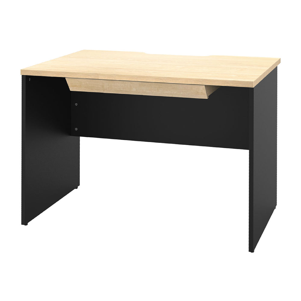 ブラック脚 オフィスデスク ナチュラル天板