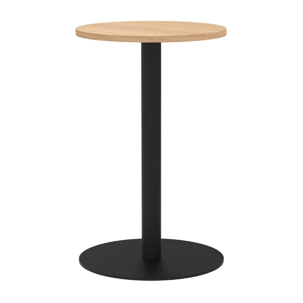 オーク 1本脚 丸テーブル カフェコーナー