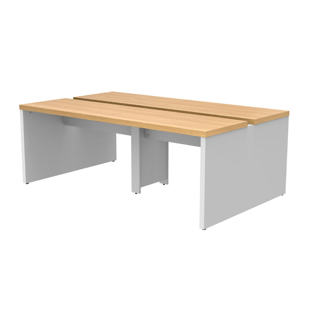 オーク天板 配線受けあり パソコンデスク