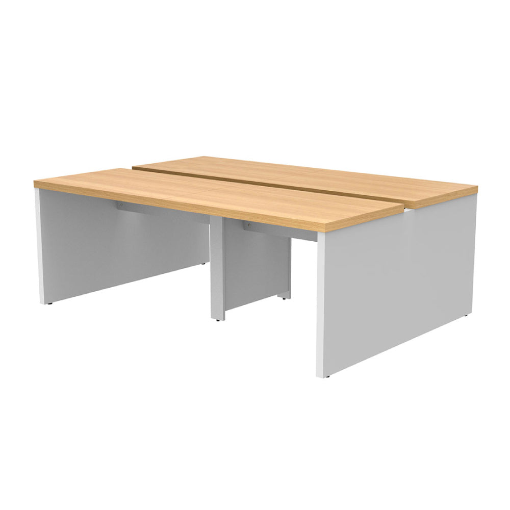 PCデスク オークA 中央にスリット部分