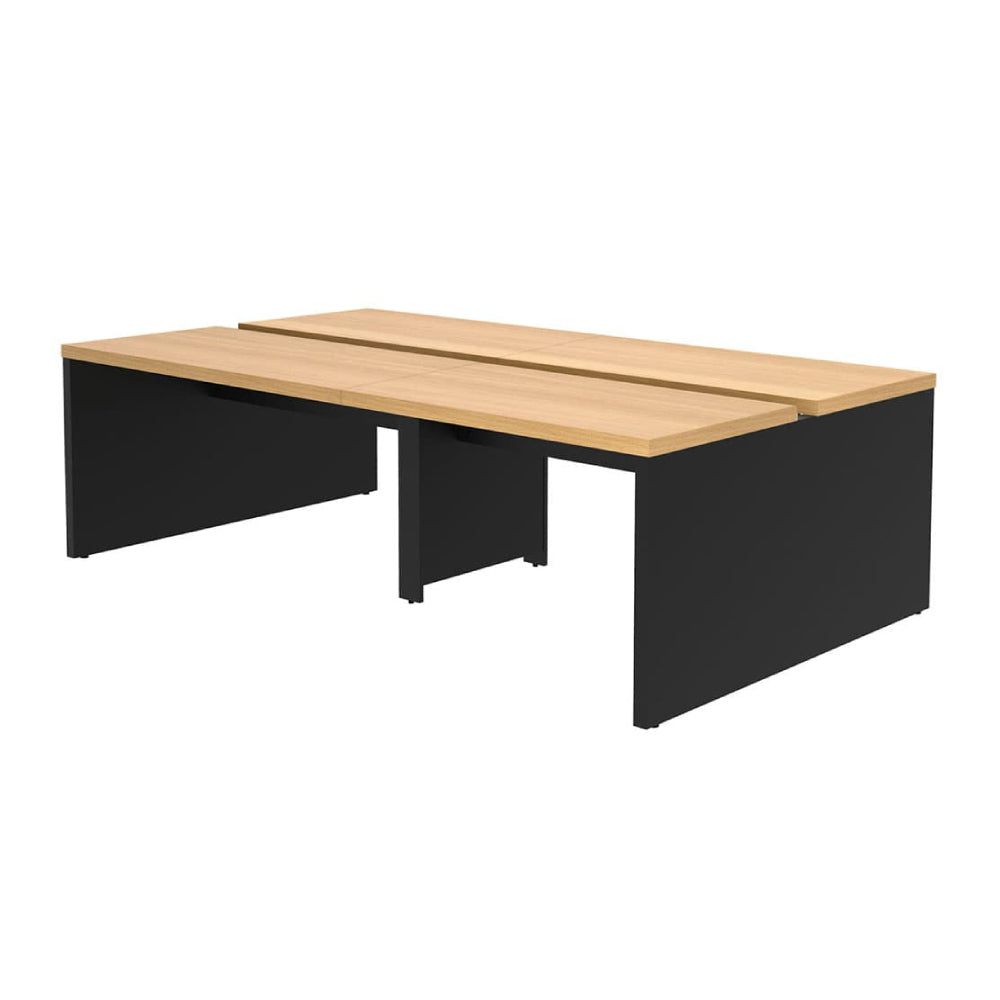 木目 パネル脚 オフィスデスク