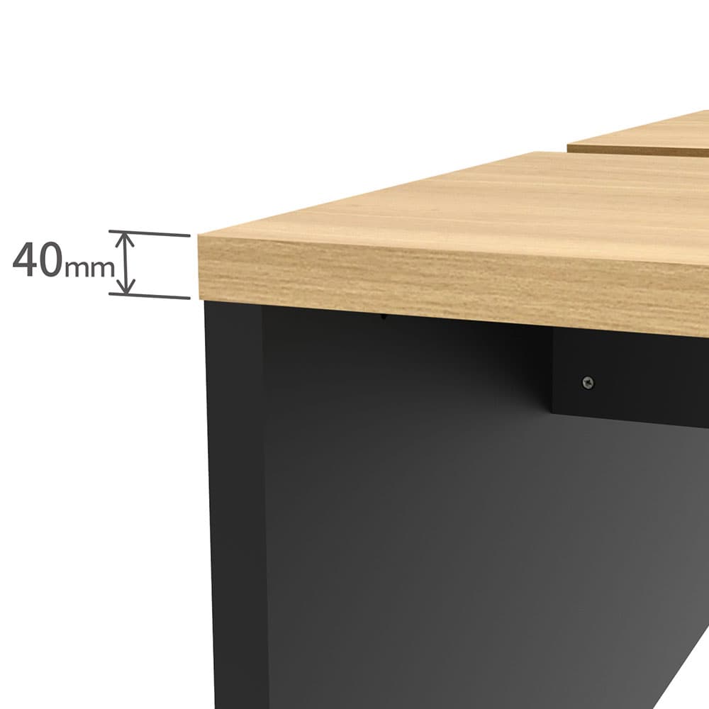 天板の厚さ 重厚感ある パソコンデスク