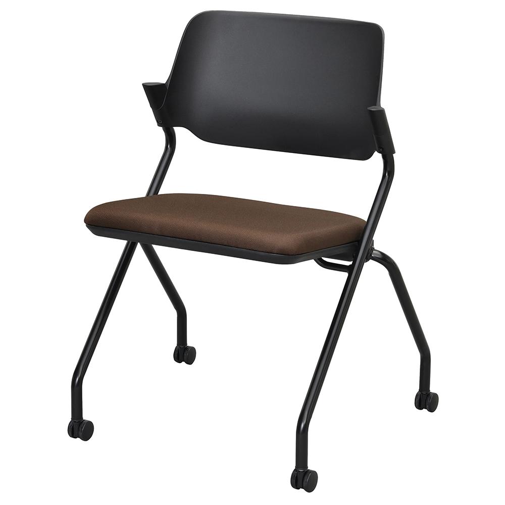 キャスター付き 平行スタッキング 折りたたみチェア