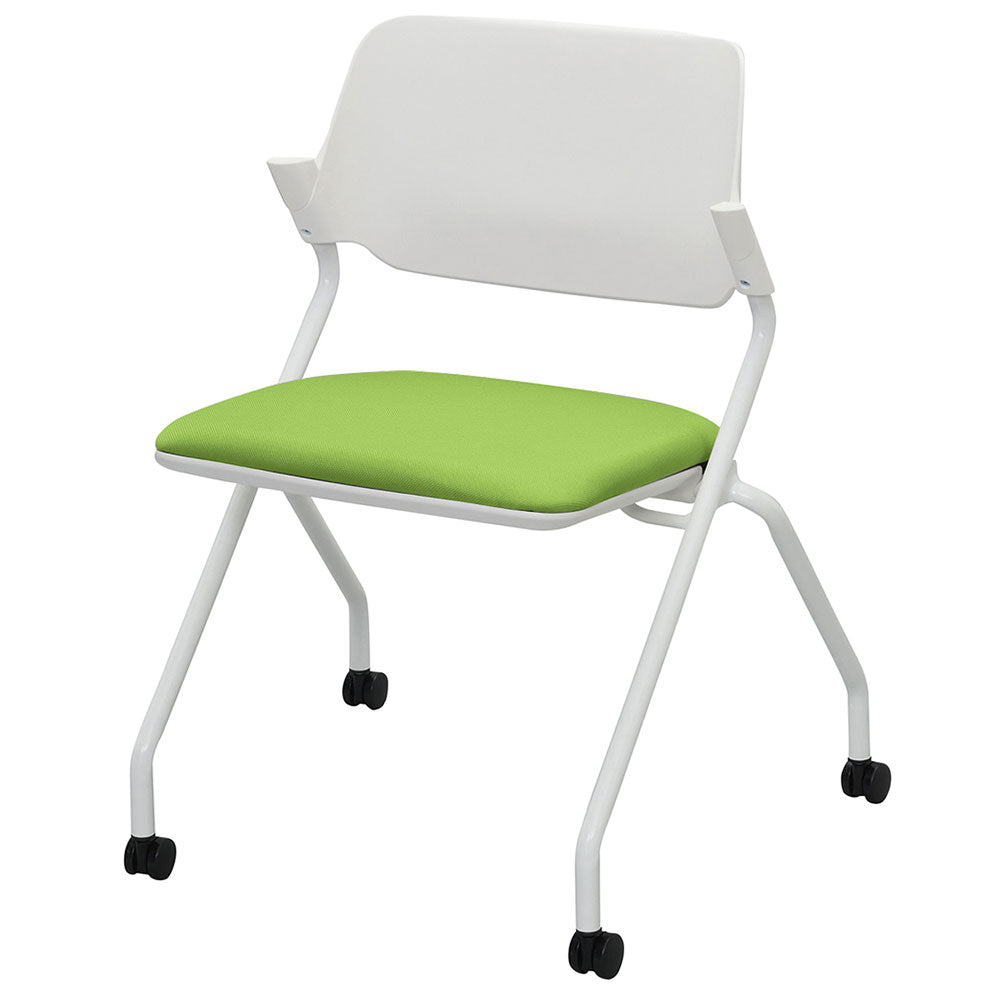 リーフグリーン 平行スタッキング 折りたたみチェア
