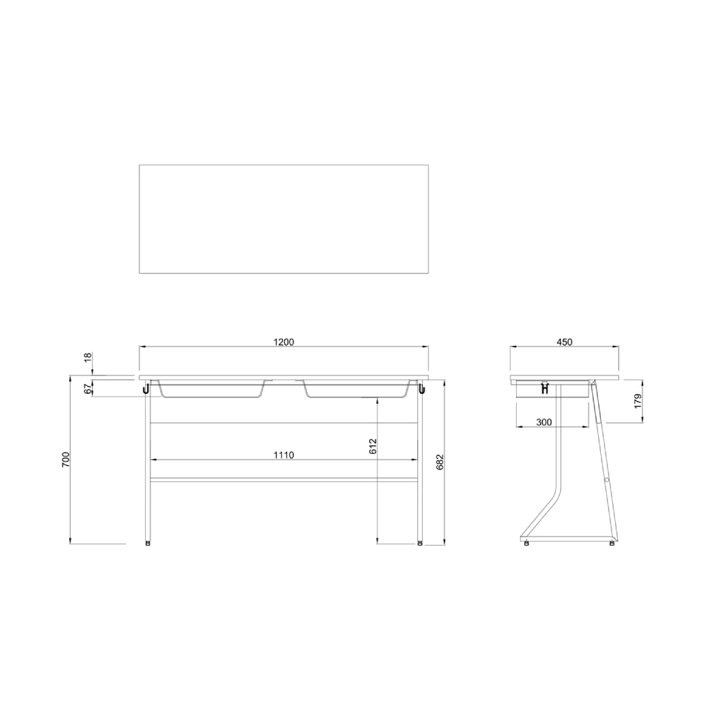 サイズ 幅1200 研修用デスク