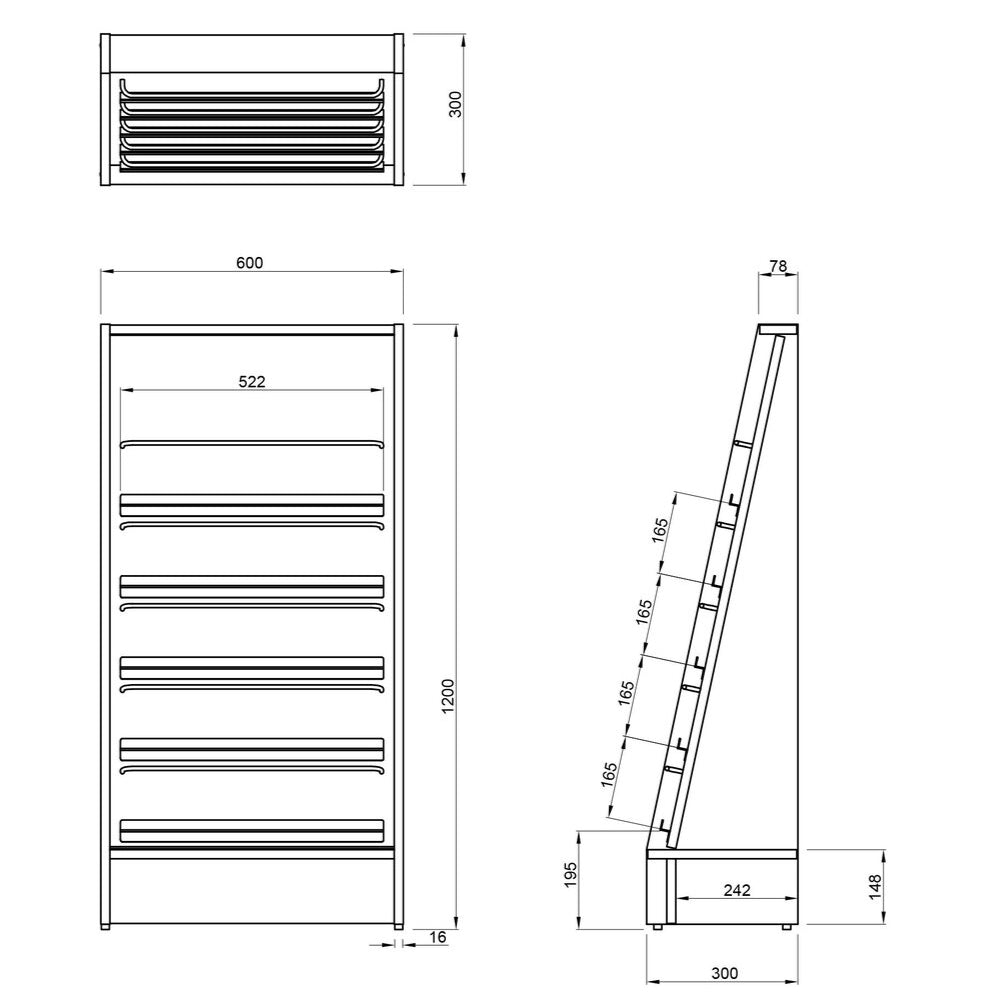 法人様限定 ミーツ カタログスタンド II シングル ダブル A4縦サイズ 5段1列 5段2列 カタログ受け 前倒れ防止 【rfmks2】