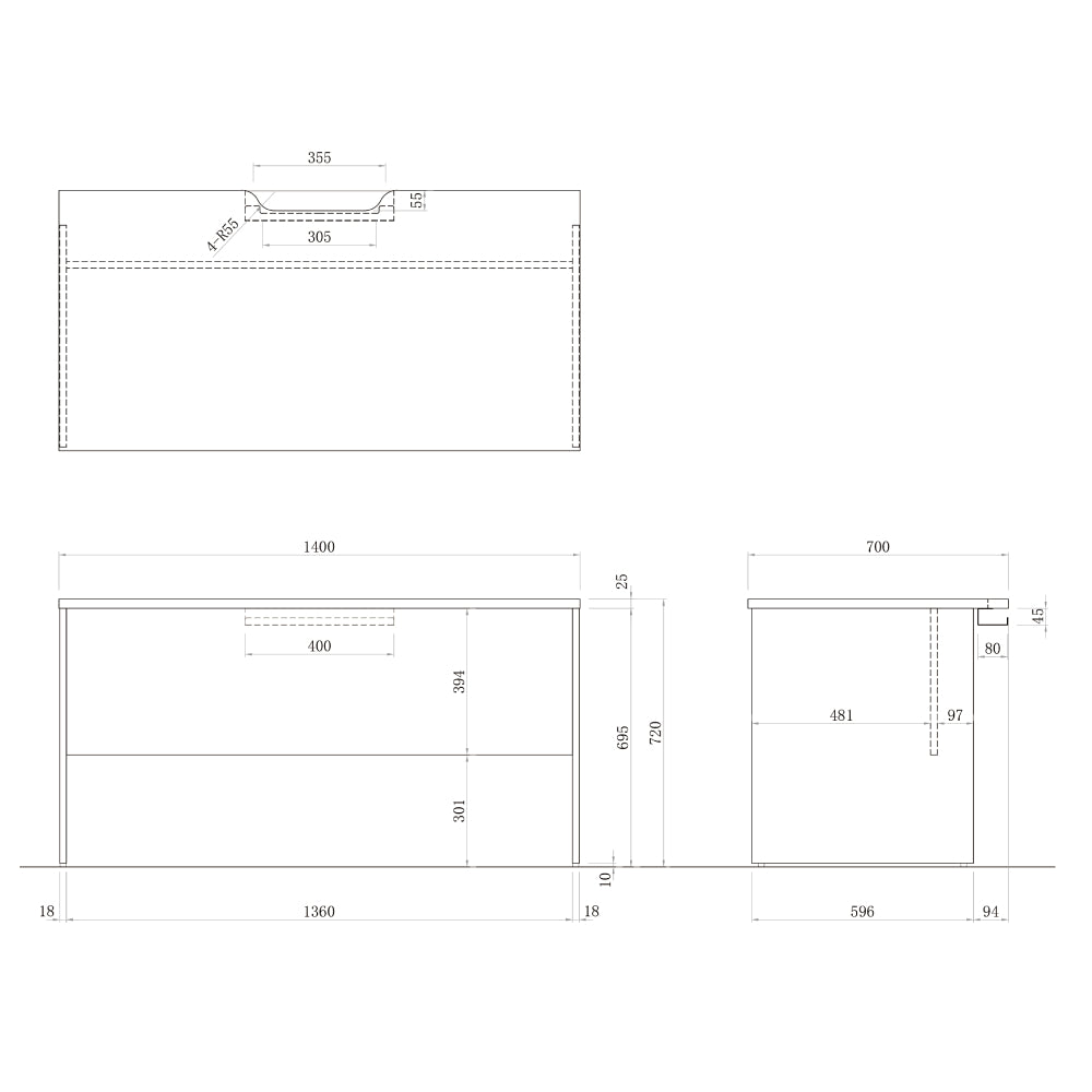 幅1470 オフィスデスク ワーキングテーブル