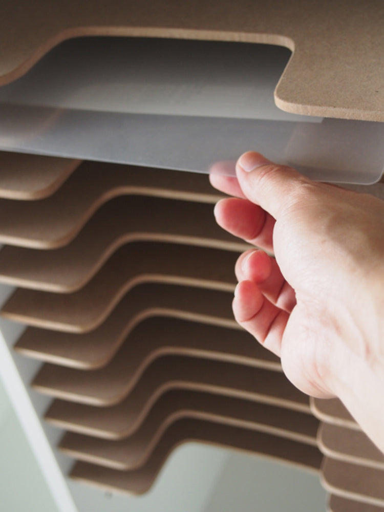 ペーパーラック パンフレット収納 可動式棚板