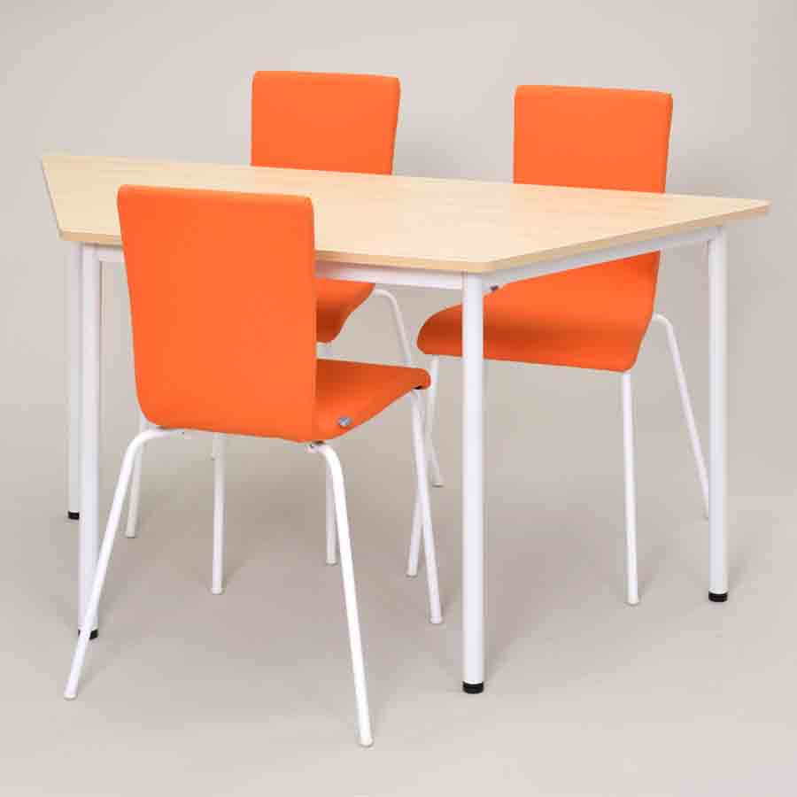 多目的テーブル 台形テーブル ホワイト脚