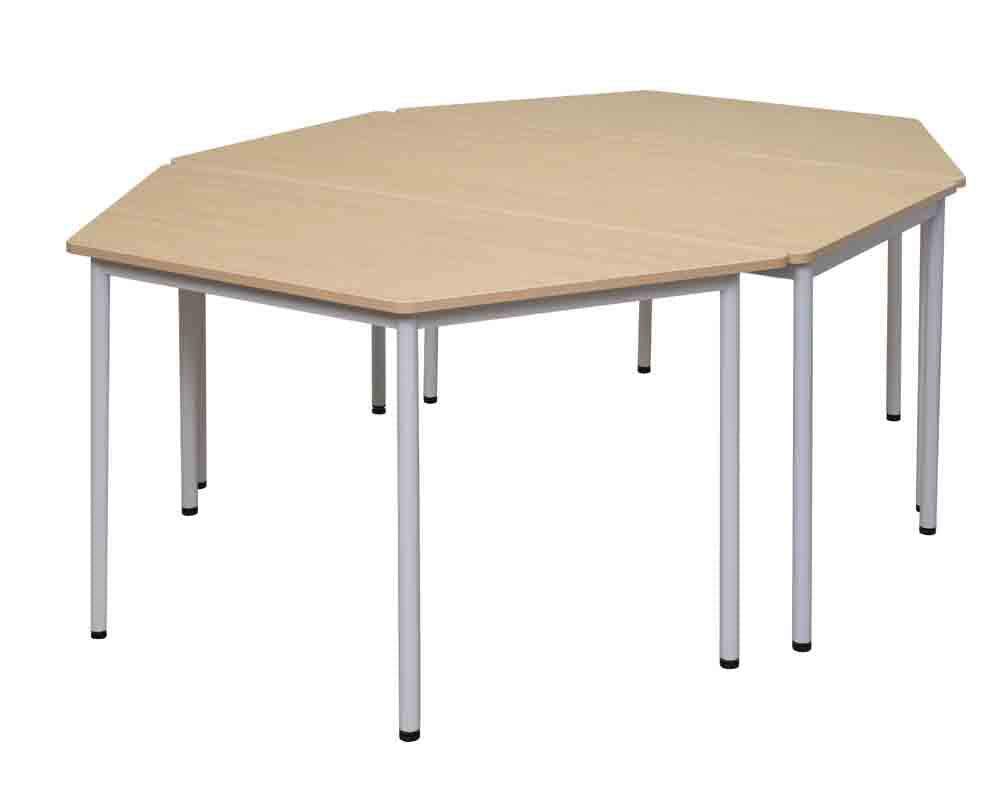 台形と長方形テーブル レイアウト例