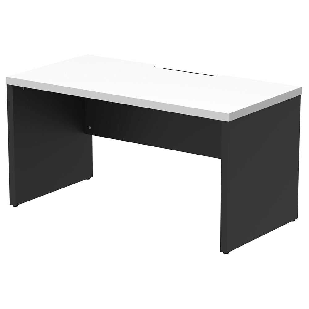 ワークテーブル ホワイト天板 ブラック脚