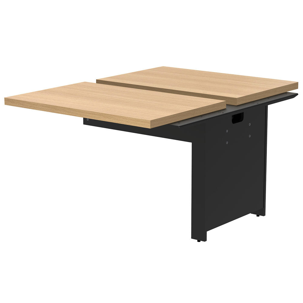 ミーティングテーブル ブラック脚 ナチュラル天板