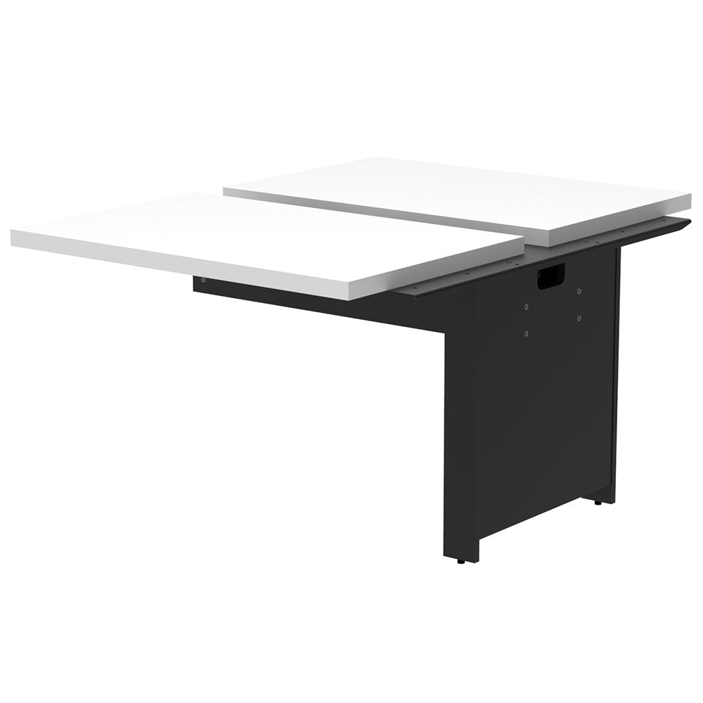 ホワイト天板 オフィスデスク ブラック脚