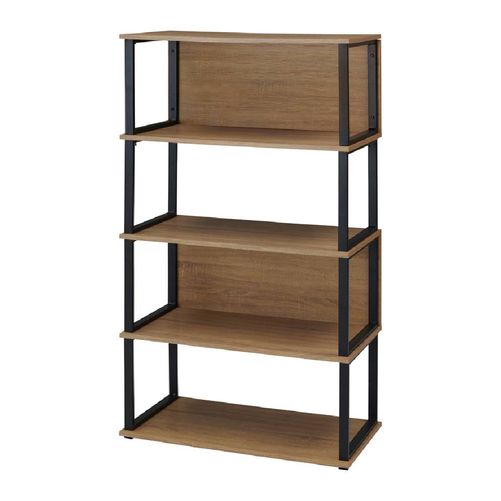 4段 古木調 オープンシェルフ