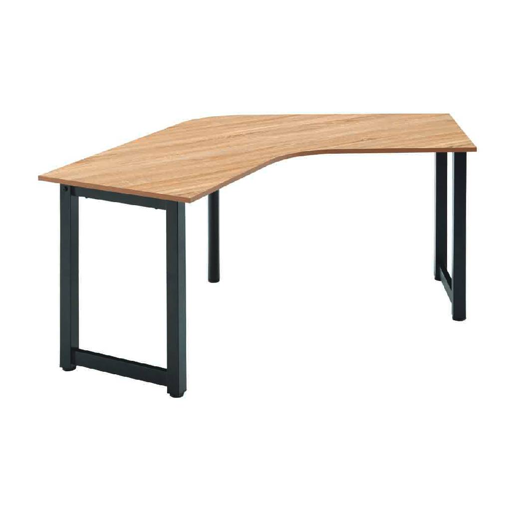 木目調 黒脚 ブーメランテーブル