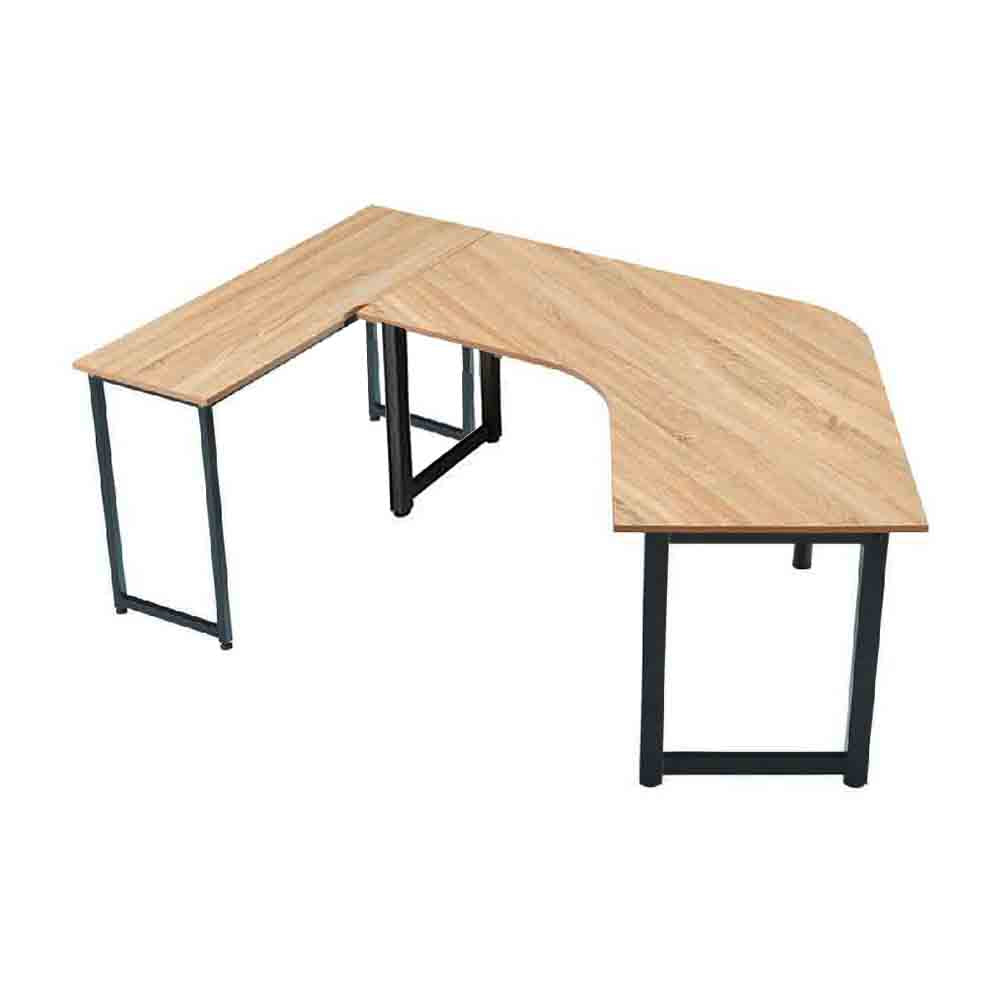 120度の角度 作業テーブル 配線収納あり