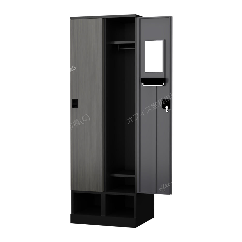 更衣用ロッカー 完成品 下段オープンタイプ 木目柄【オフィス家具市場】【HRK-LKT】