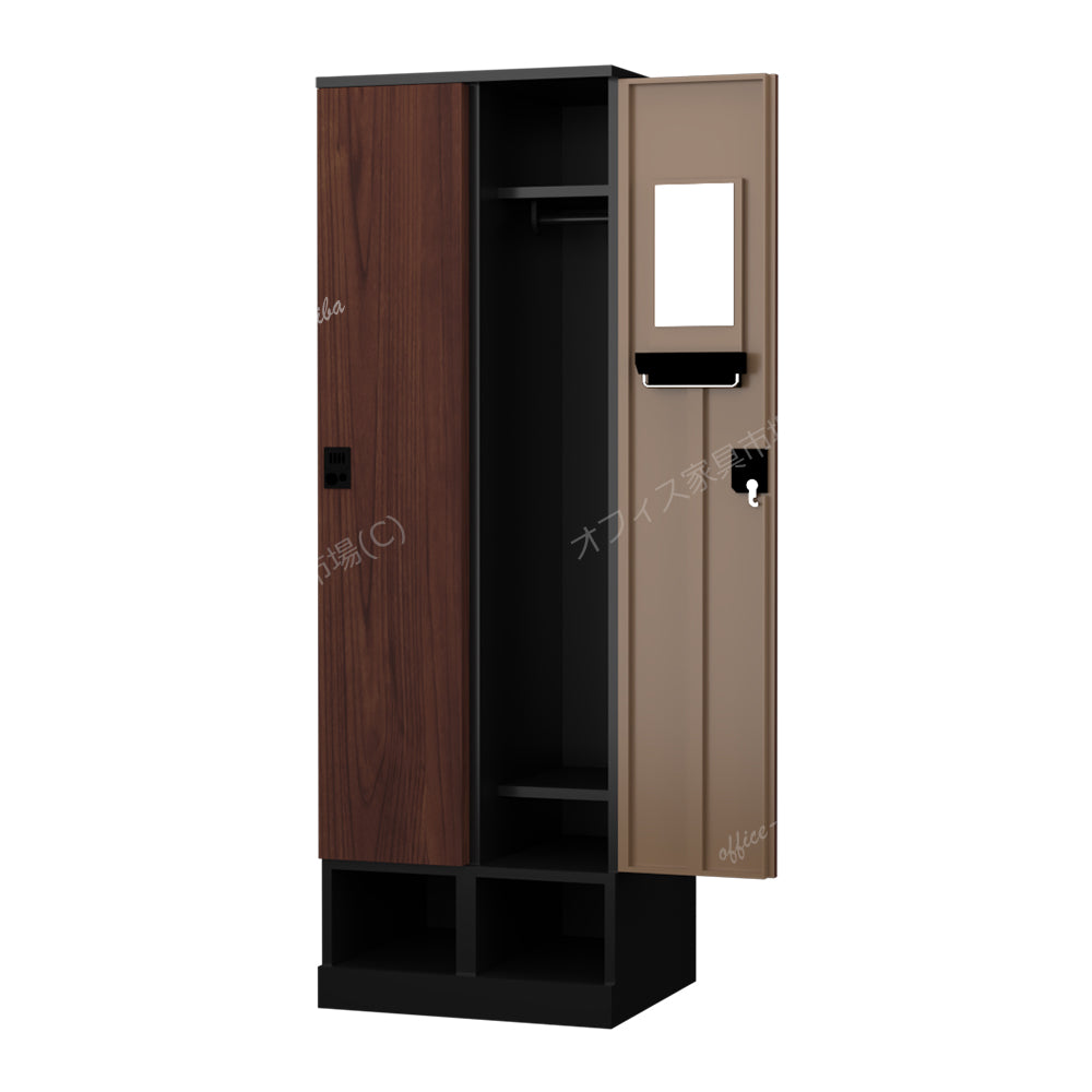 更衣用ロッカー 完成品 下段オープンタイプ 木目柄【オフィス家具市場】【HRK-LKT】