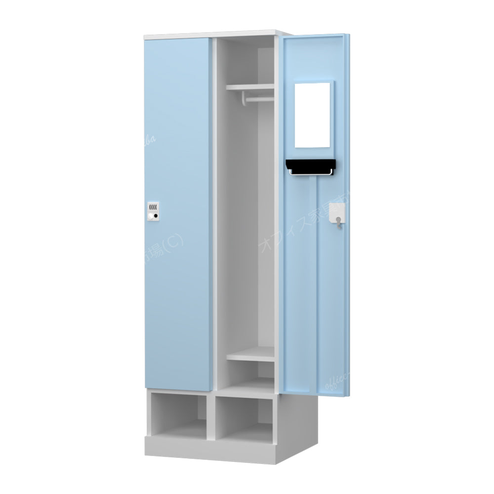 更衣用ロッカー 完成品 下段オープンタイプ 【オフィス家具市場】【HRK-LKT-WH】