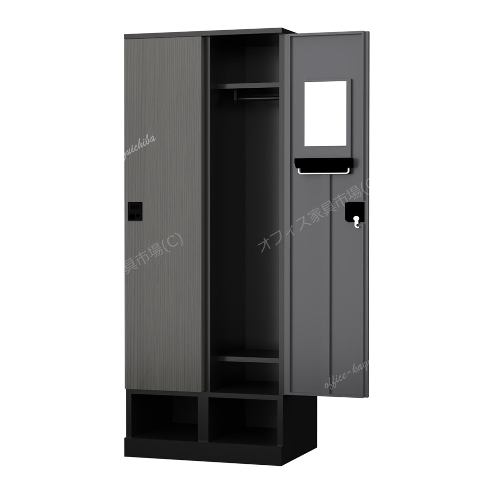 更衣用ロッカー 完成品 下段オープンタイプ 木目柄【オフィス家具市場】【HRK-LKT】