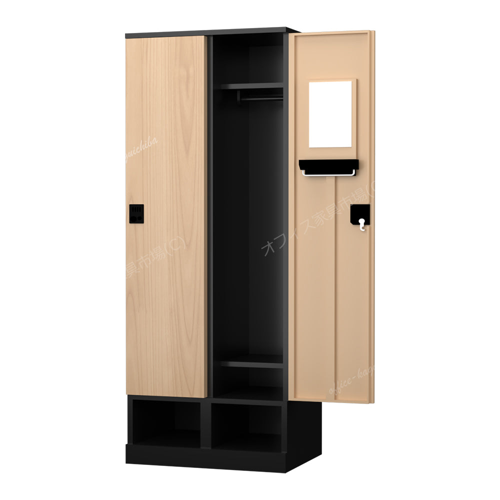 更衣用ロッカー 完成品 下段オープンタイプ 木目柄【オフィス家具市場】【HRK-LKT】