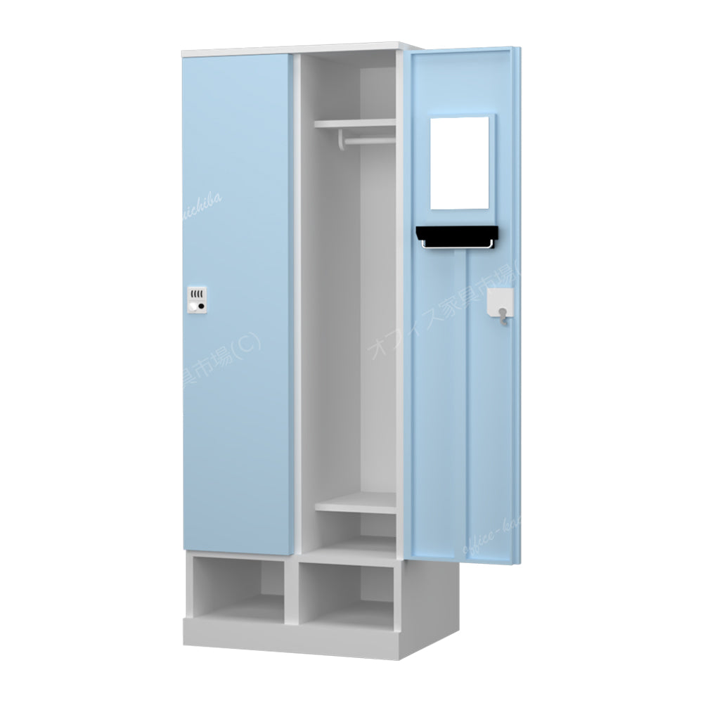 更衣用ロッカー 完成品 下段オープンタイプ 【オフィス家具市場】【HRK-LKT-WH】