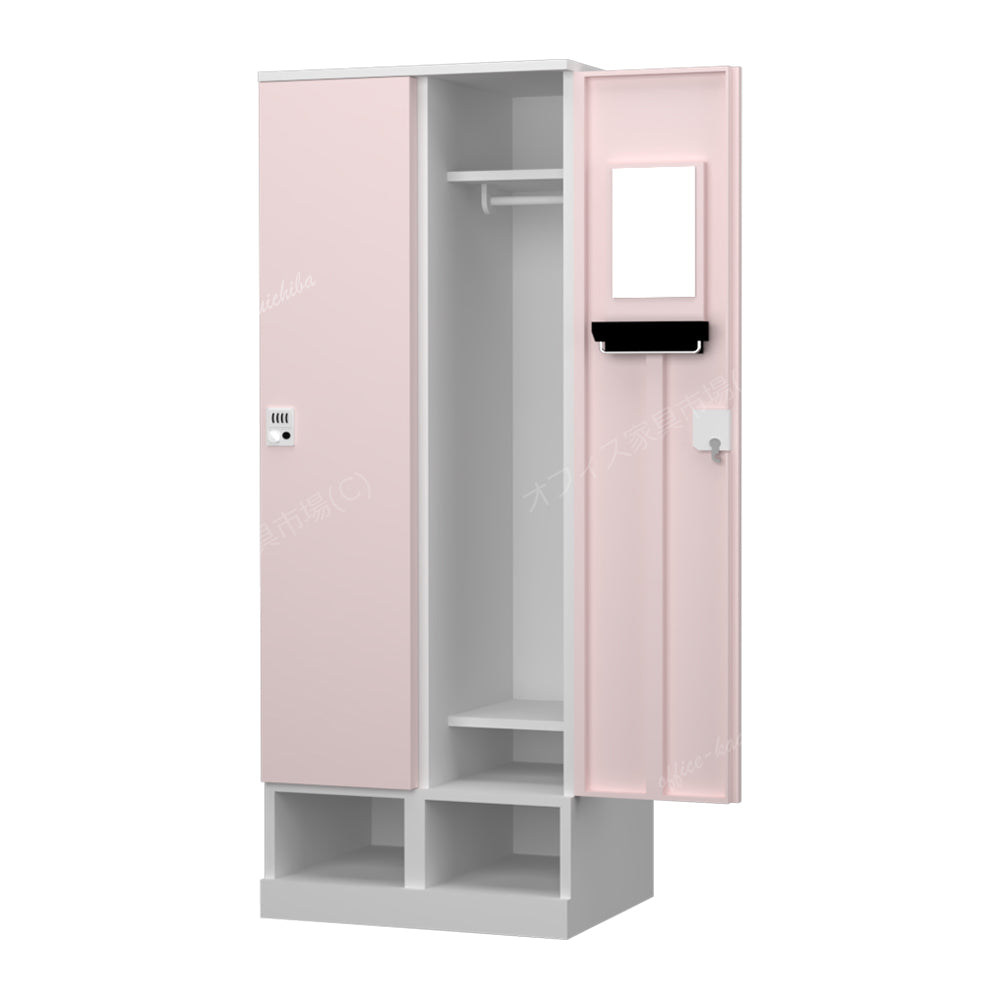 更衣用ロッカー 完成品 下段オープンタイプ 【オフィス家具市場】【HRK-LKT-WH】