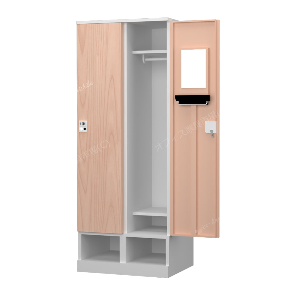 更衣用ロッカー 完成品 下段オープンタイプ 【オフィス家具市場】【HRK-LKT-WH】