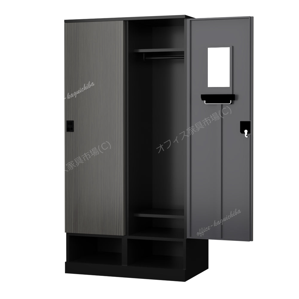 更衣用ロッカー 完成品 下段オープンタイプ 木目柄【オフィス家具市場】【HRK-LKT】