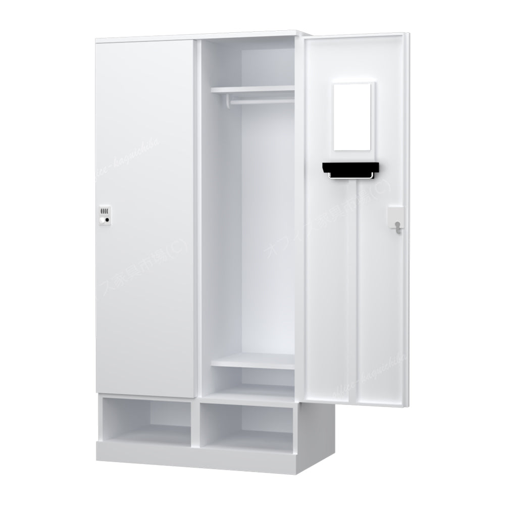 更衣用ロッカー 完成品 下段オープンタイプ 【オフィス家具市場】【HRK-LKT-WH】