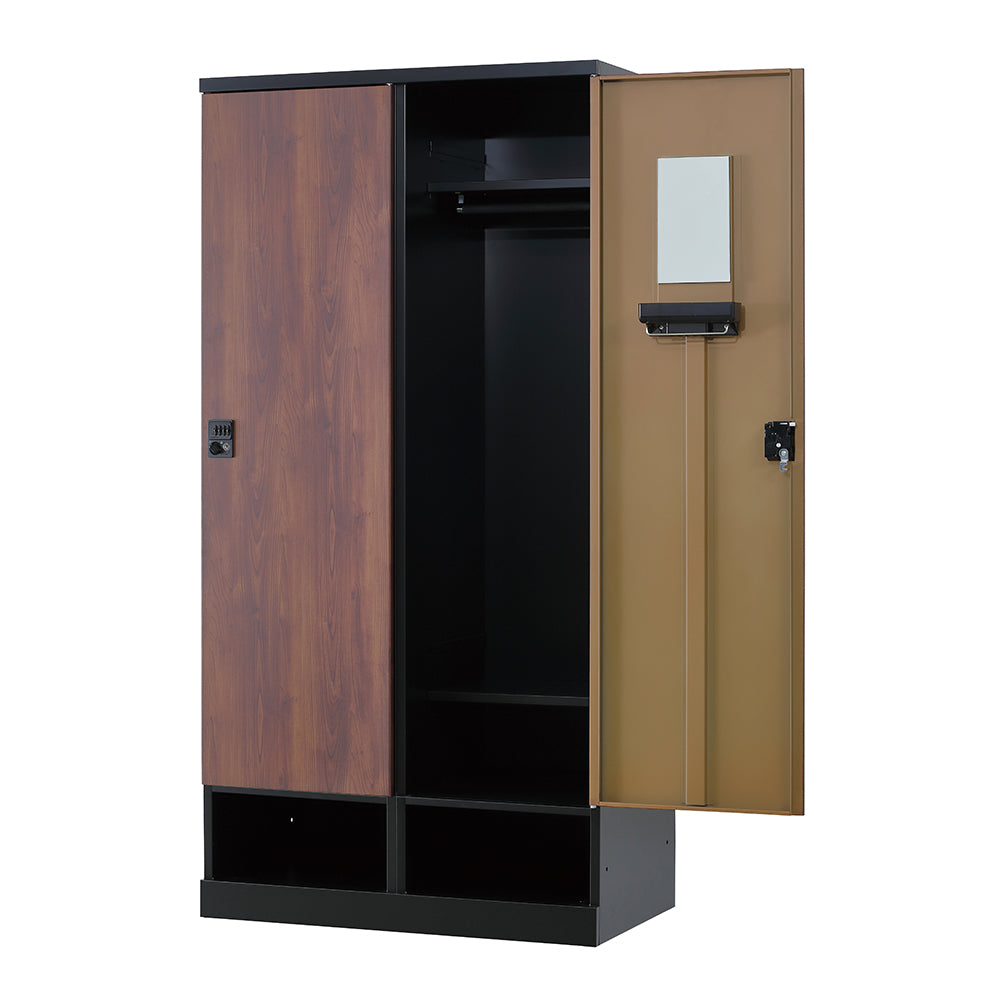 更衣用ロッカー 完成品 下段オープンタイプ 木目柄【オフィス家具市場】【HRK-LKT】