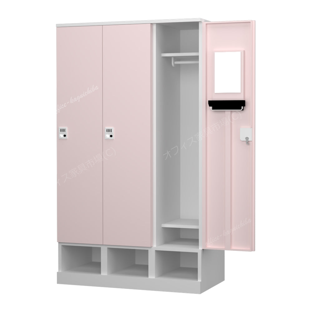 更衣用ロッカー 完成品 下段オープンタイプ 【オフィス家具市場】【HRK-LKT-WH】