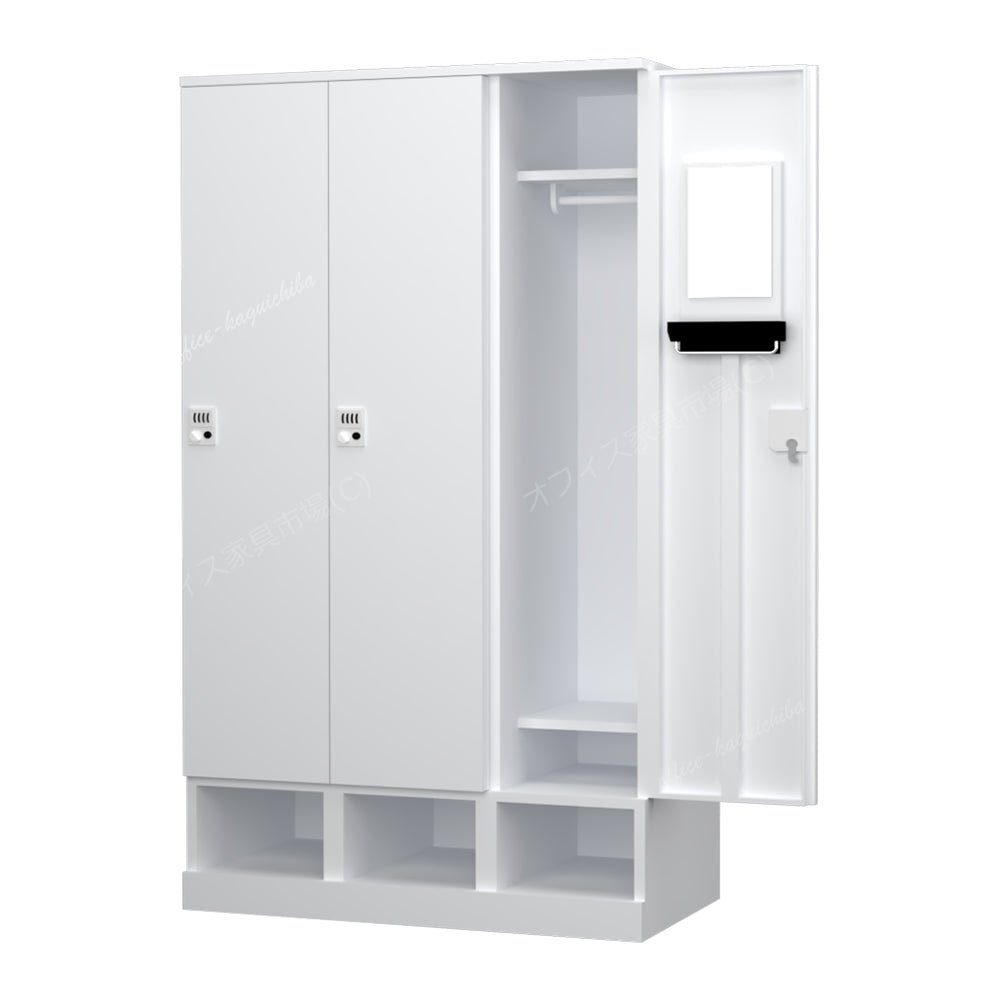 更衣用ロッカー 完成品 下段オープンタイプ 【オフィス家具市場】【HRK-LKT-WH】