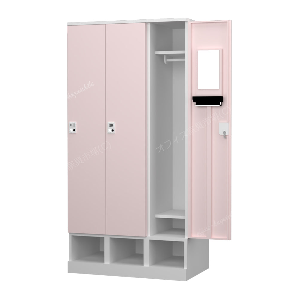 更衣用ロッカー 完成品 下段オープンタイプ 【オフィス家具市場】【HRK-LKT-WH】