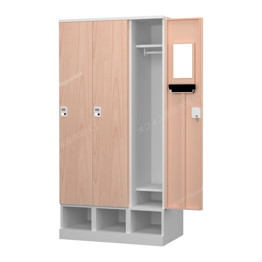 更衣用ロッカー 完成品 下段オープンタイプ 【オフィス家具市場】【HRK-LKT-WH】