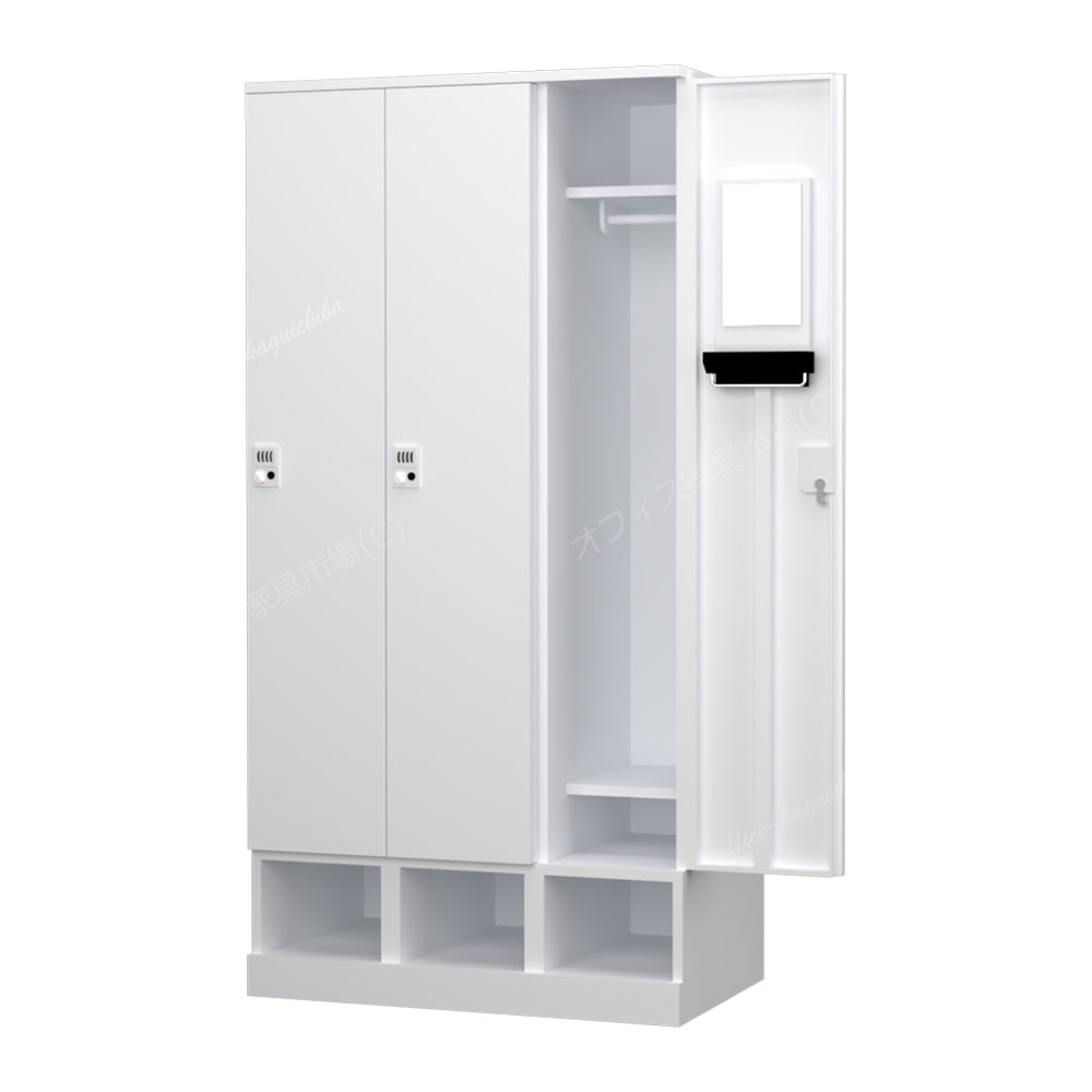 更衣用ロッカー 完成品 下段オープンタイプ 【オフィス家具市場】【HRK-LKT-WH】