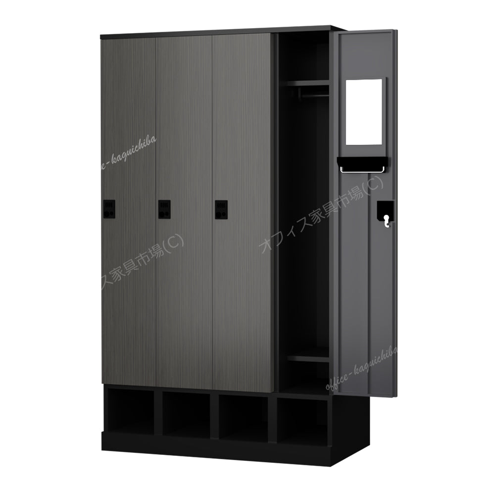 更衣用ロッカー 完成品 下段オープンタイプ 木目柄【オフィス家具市場】【HRK-LKT】