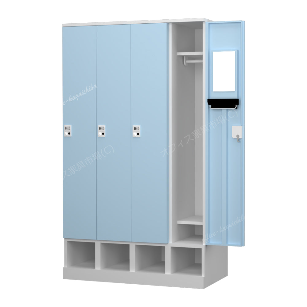 更衣用ロッカー 完成品 下段オープンタイプ 【オフィス家具市場】【HRK-LKT-WH】
