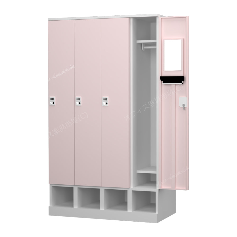 更衣用ロッカー 完成品 下段オープンタイプ 【オフィス家具市場】【HRK-LKT-WH】