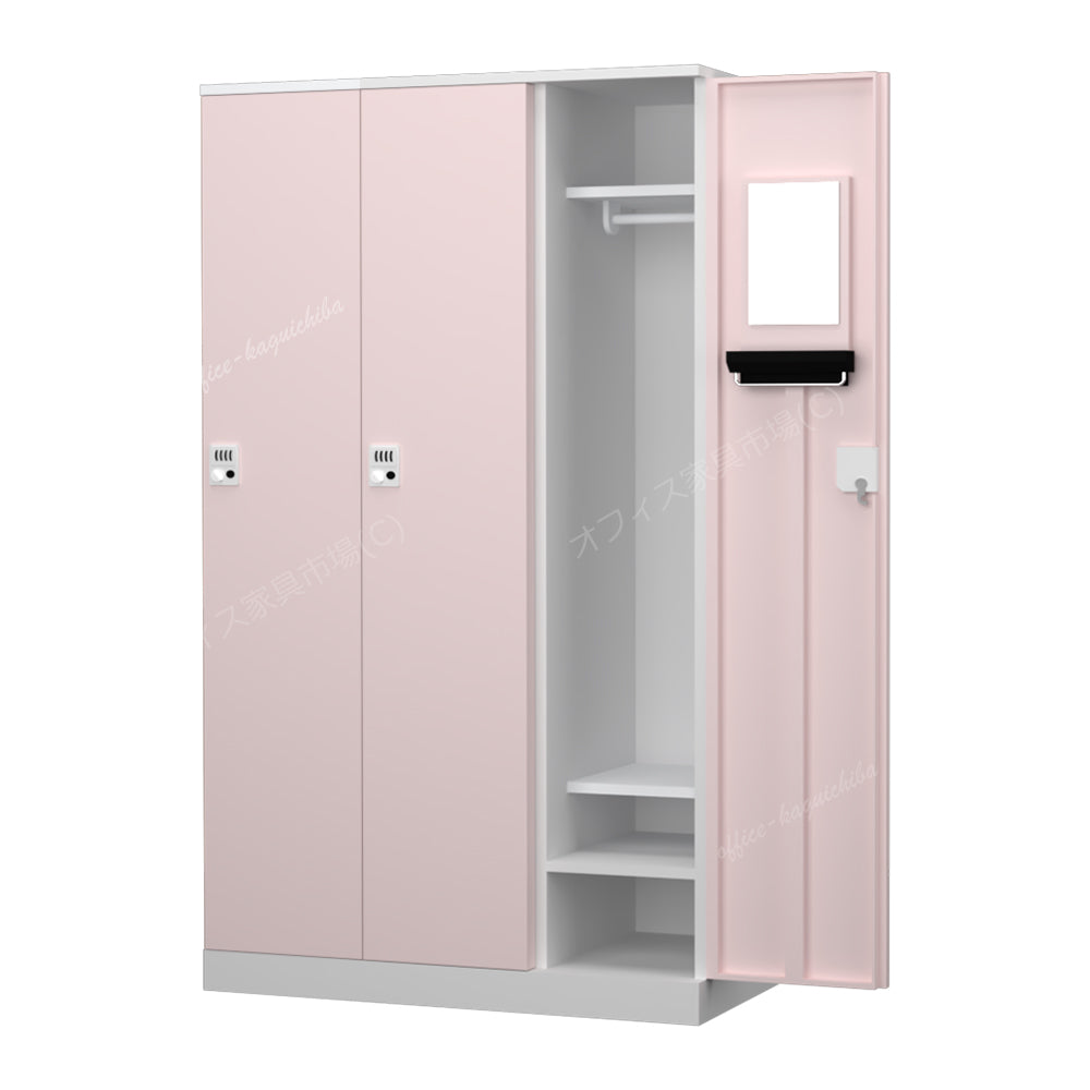 更衣用ロッカー 完成品 オール扉タイプ 本体ホワイト【オフィス家具市場】【HRK-LTT-WH】