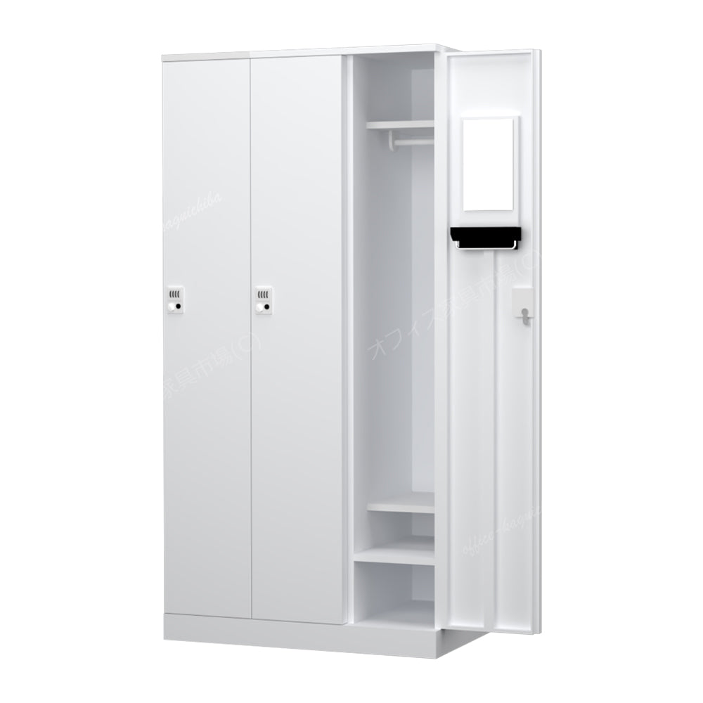 更衣用ロッカー 完成品 オール扉タイプ 本体ホワイト【オフィス家具市場】【HRK-LTT-WH】