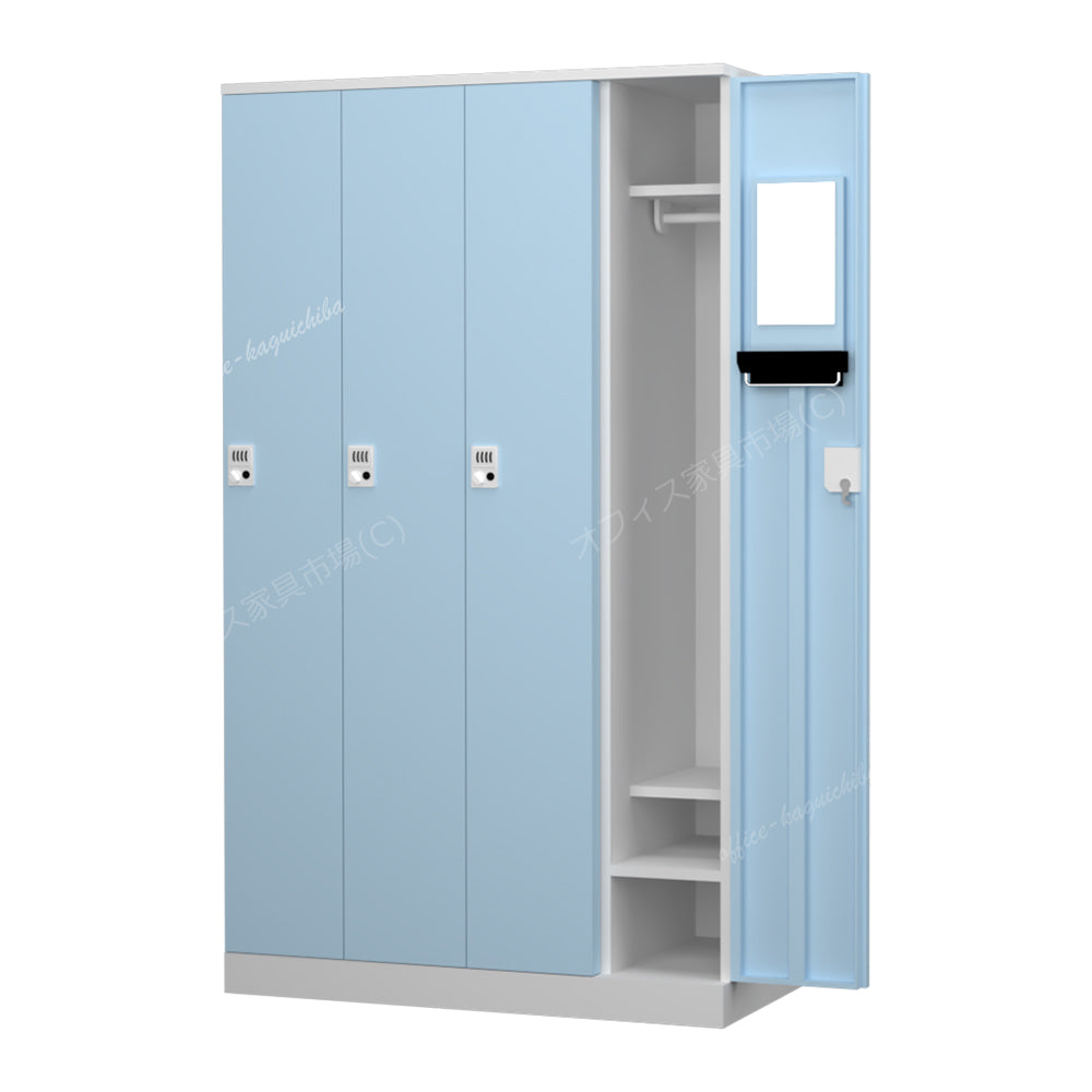 更衣用ロッカー 完成品 オール扉タイプ 本体ホワイト【オフィス家具市場】【HRK-LTT-WH】