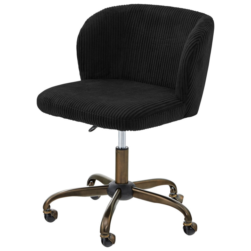 ブラック キャスター脚 回転チェア