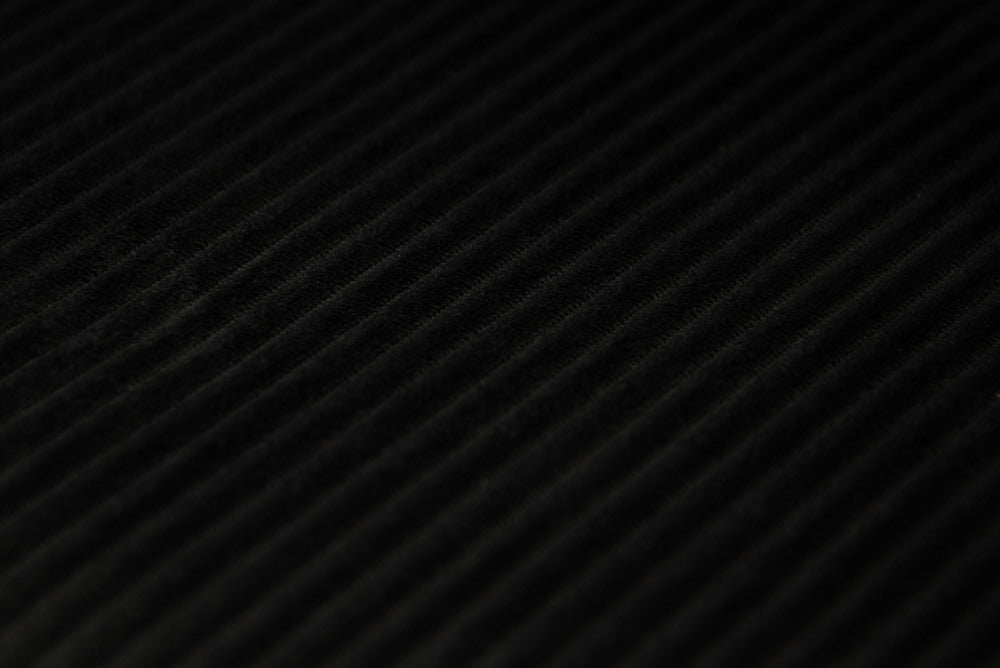 滑らかな生地 コーデュロイ ブラック