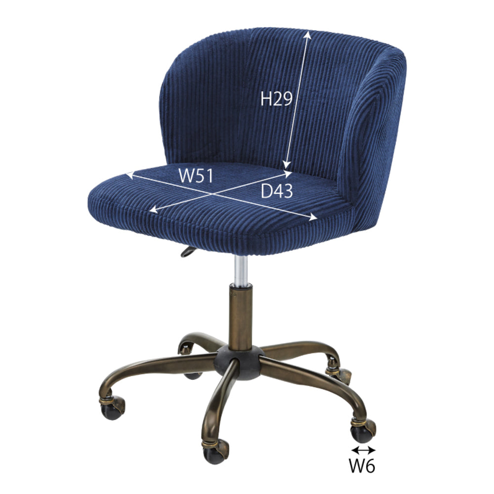 商品サイズ ブルー コーデュロイ生地