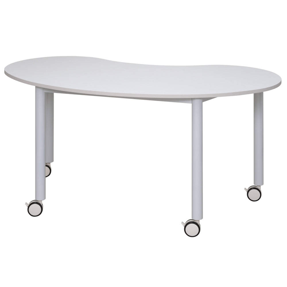 ホワイト ミーティングテーブル 豆型